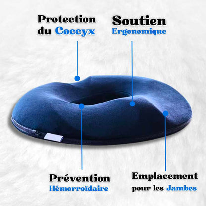 Détails du Coussin pour hémorroïdes femme bleu