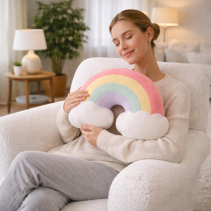 Femme Coussin Arc en Ciel 
