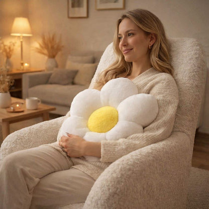 Femme Coussin Fleur blanc​