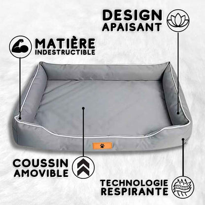 Coussin Indestructible pour Chien gris