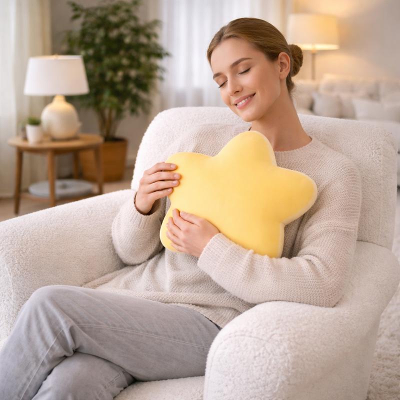 Femme Coussin Étoile jaune