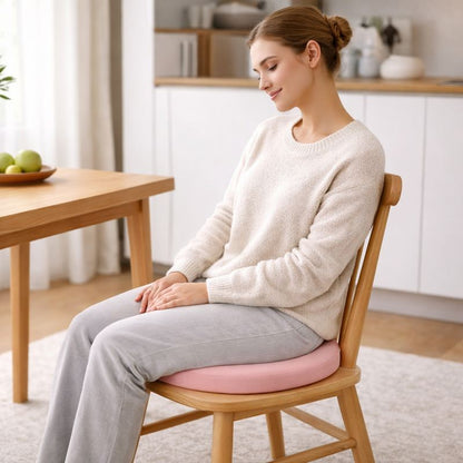Femme Galette de Chaise rose