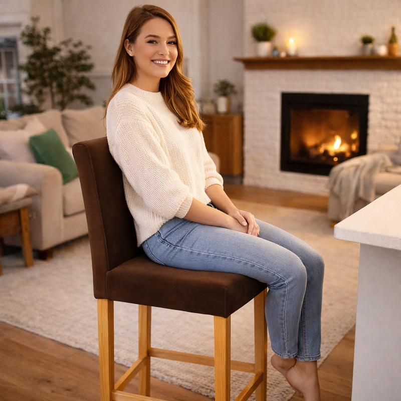 Femme Housse Chaise Haute marron