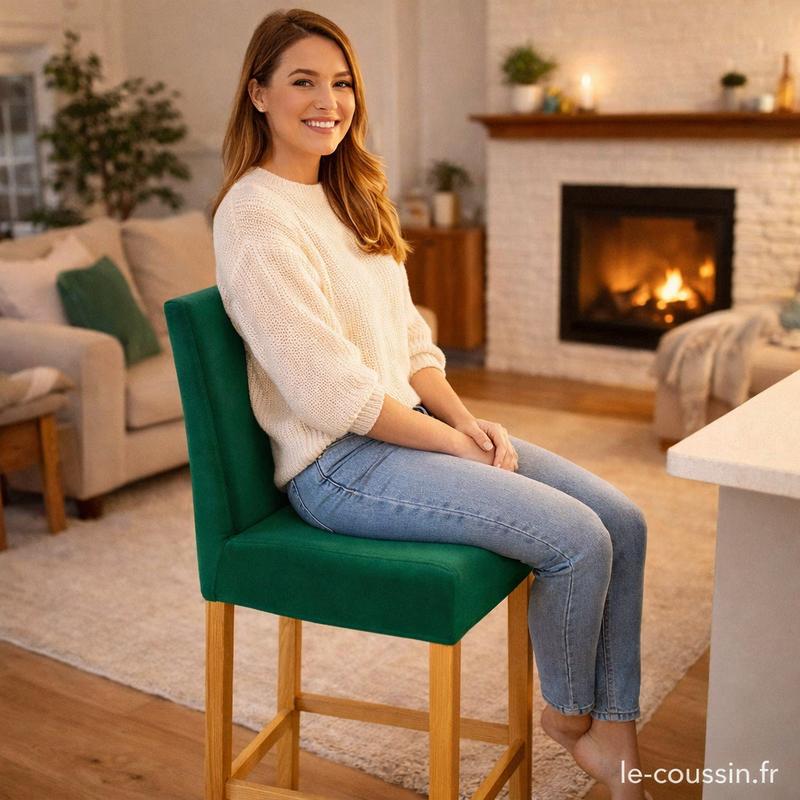 Femme Housse Chaise Haute verte