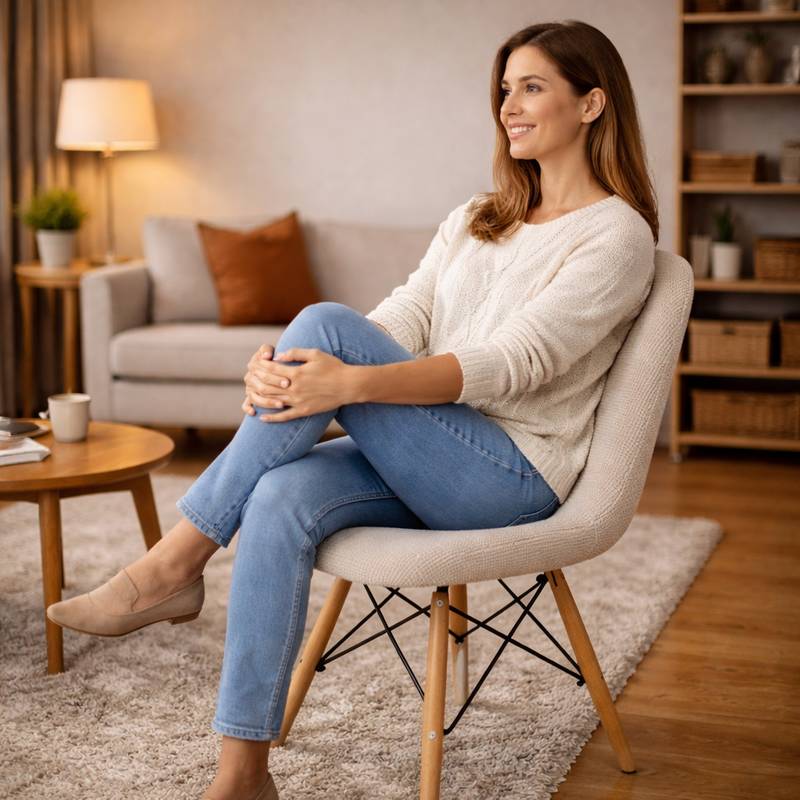 Femme Housse Chaise Scandinave​ beige