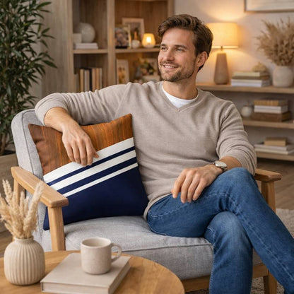 Homme Housse Coussin Carré Yacht Club