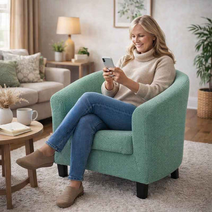 Femme Housse Fauteuil Club Cabriolet​ verte