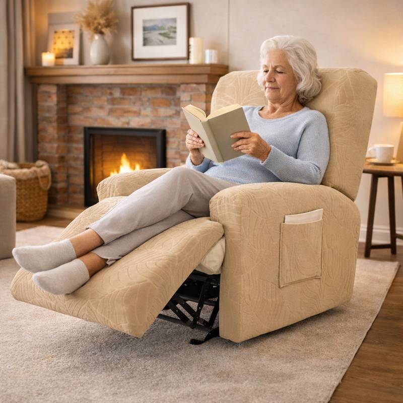 Femme Housse Fauteuil Relax Imperméable sable