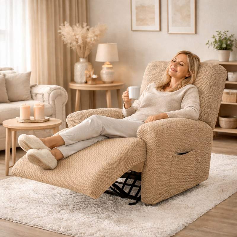 Femme Housse Fauteuil Relax​ beige