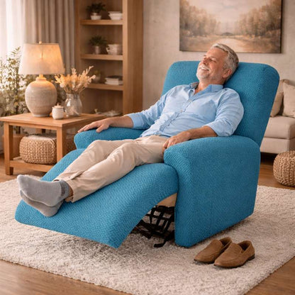 Homme  Housse Fauteuil Relax bleue