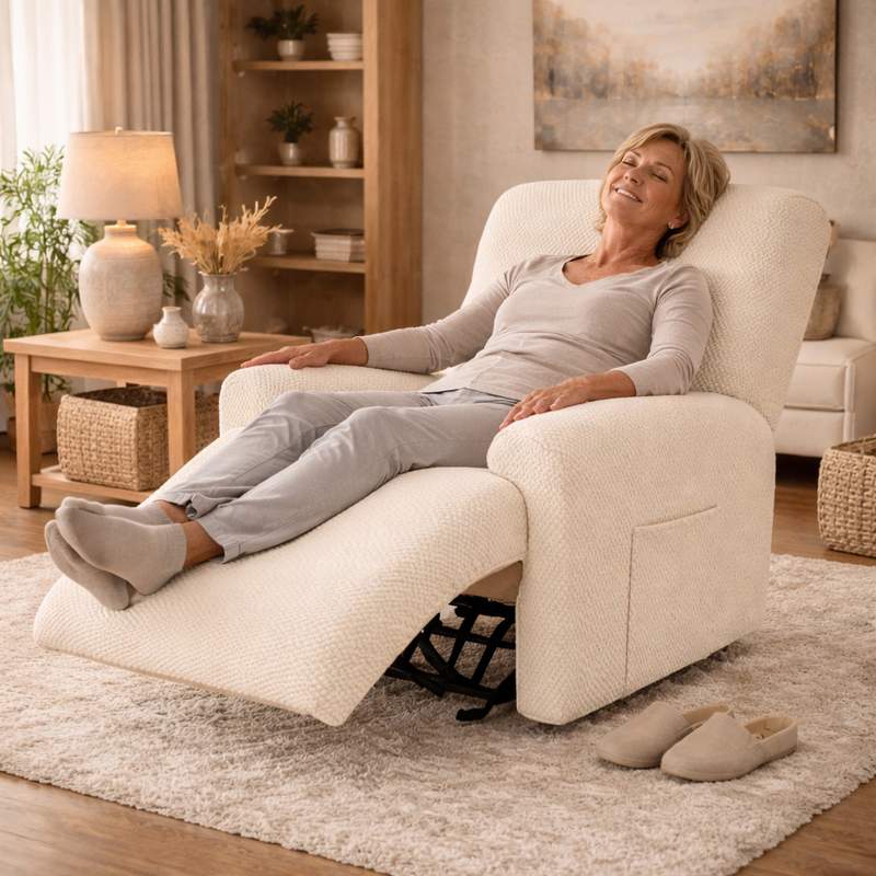 Femme  Housse Fauteuil Relax crème