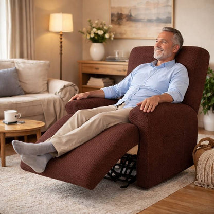 Homme Housse Fauteuil Relax marron