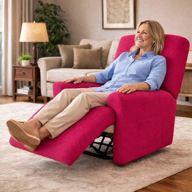 Femme Housse Fauteuil Relax rose