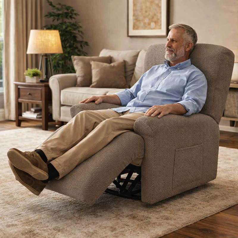 Homme Housse Fauteuil Relax taupe
