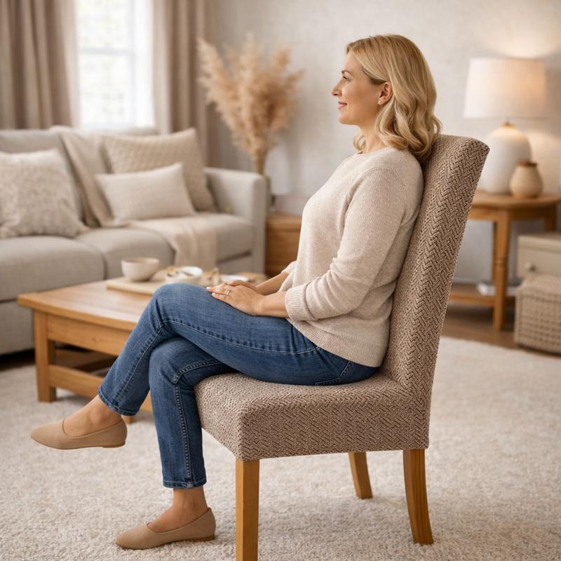 Femme Housse de Chaise Extensible Taupe