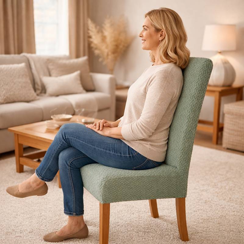Femme Housse de Chaise Extensible Verte 