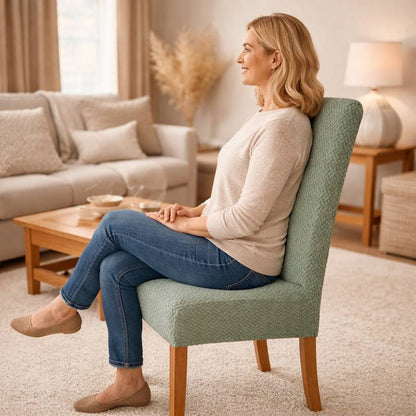 Femme Housse de Chaise Extensible Verte 