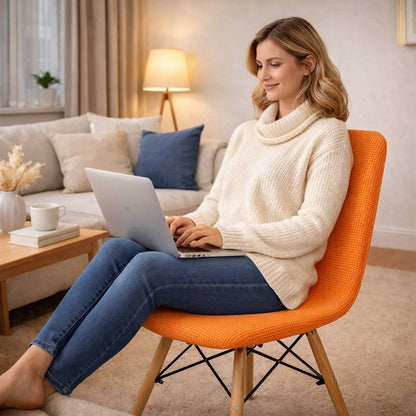 Femme Housse de Chaise Scandinave​ orange
