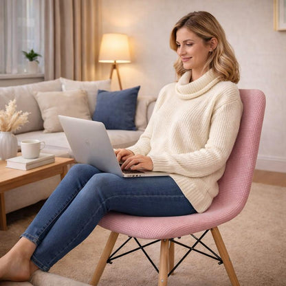 Femme Housse de Chaise Scandinave​ rose