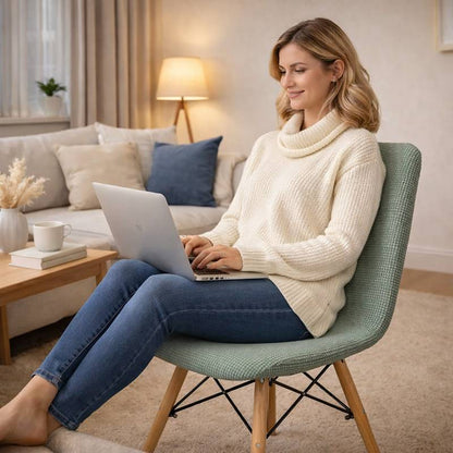 Femme Housse de Chaise Scandinave​ vert sauge