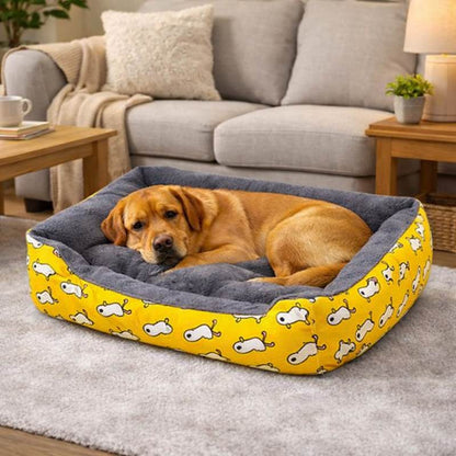 Chin Panier Confortable pour Chien jaune