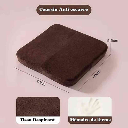 La taille complète du Coussin Anti-Escarre Fessier​ marron