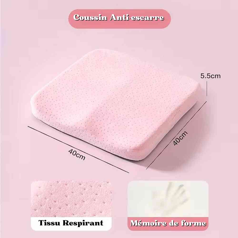 La taille du Coussin Anti-Escarre Fessier​ rose pâle