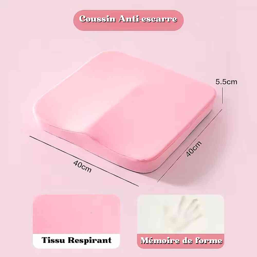 La taille du Coussin Anti-Escarre Fessier rose