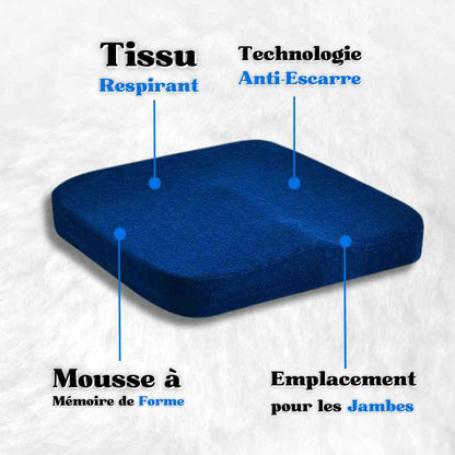 Les détails du Coussin Anti Escarre Pharmacie bleu​