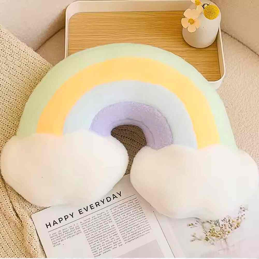 Coussin Arc en Ciel bleu
