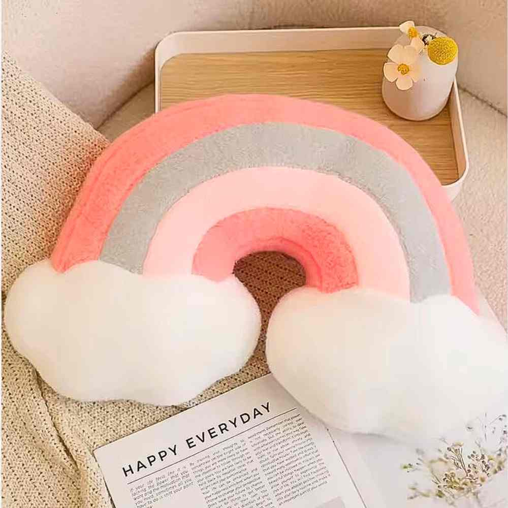 Coussin Arc en Ciel rose