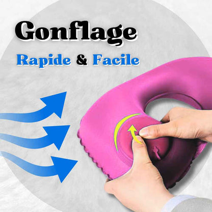 Utilisation du Coussin Avion Gonflable Facile rose
