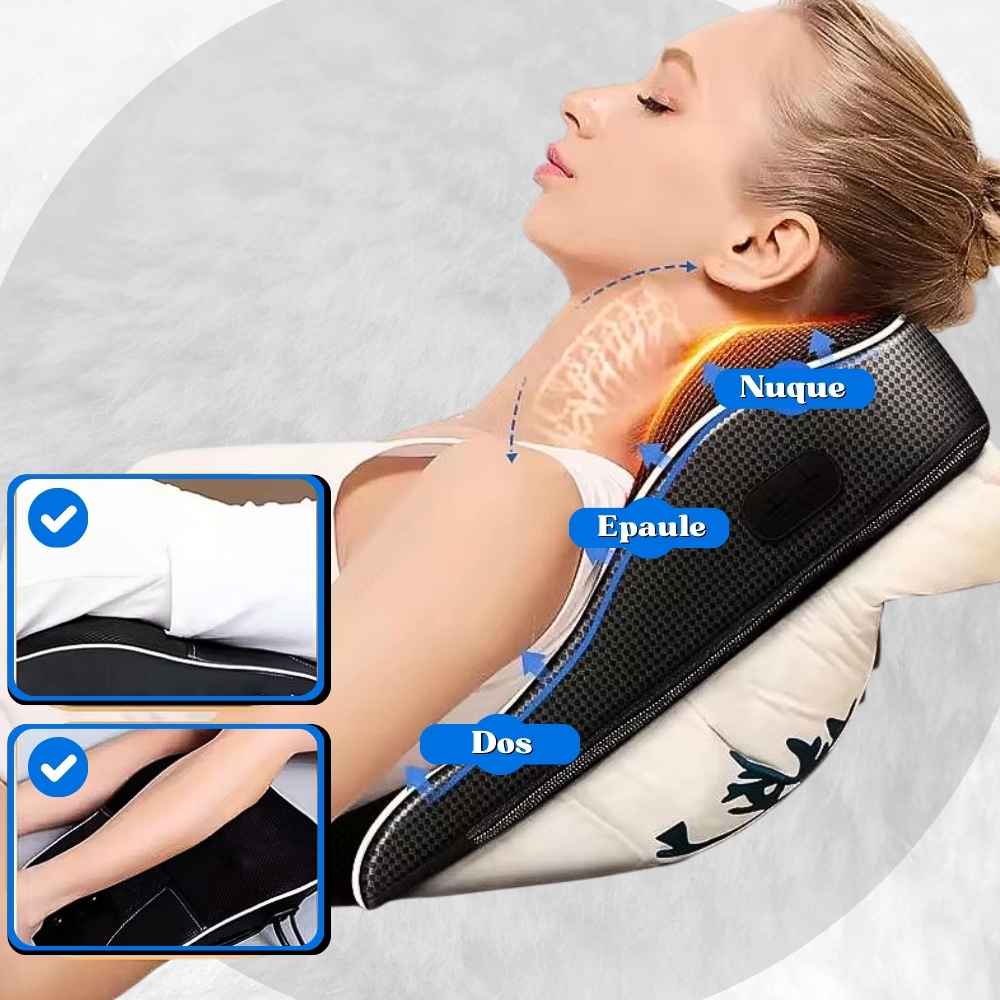 Utilisation du Coussin Cervical Chauffant et Massant​
