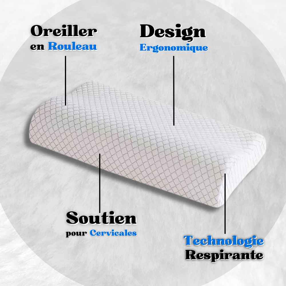 Informations sur le Coussin Cervical pour dormir Ergonomique blanc