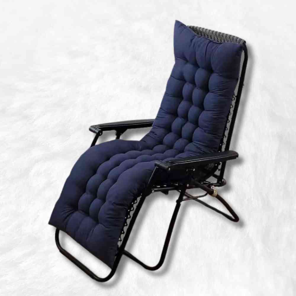 Coussin Chaise Longue bleu nuit