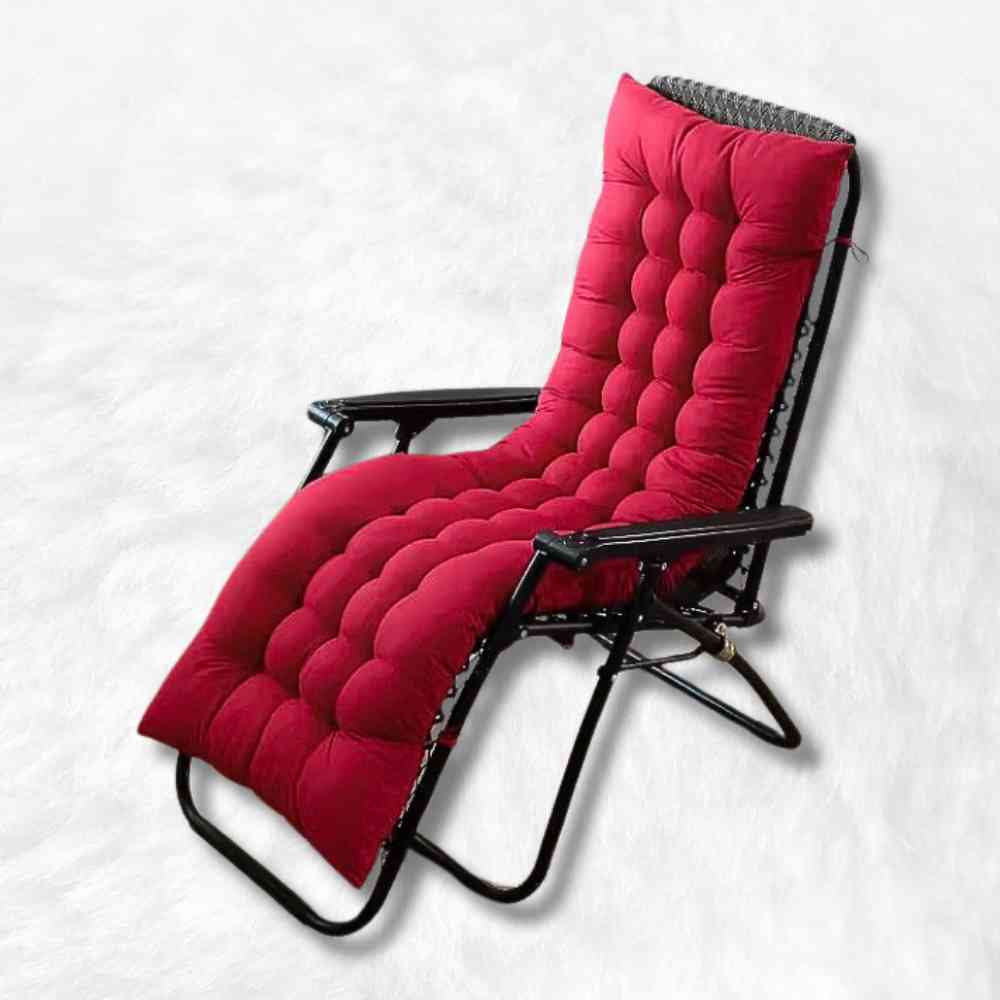 Coussin Chaise Longue bordeaux
