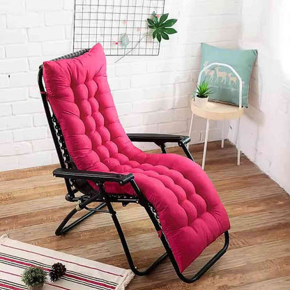 Coussin Chaise Longue rose fushia en mode transat maison