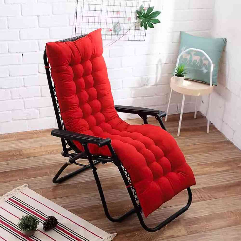 Coussin Chaise Longue rouge dans un transat