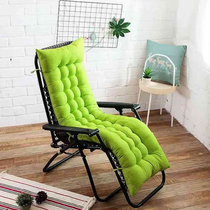 Coussin Chaise Longue vert pratique aussi pour le transat