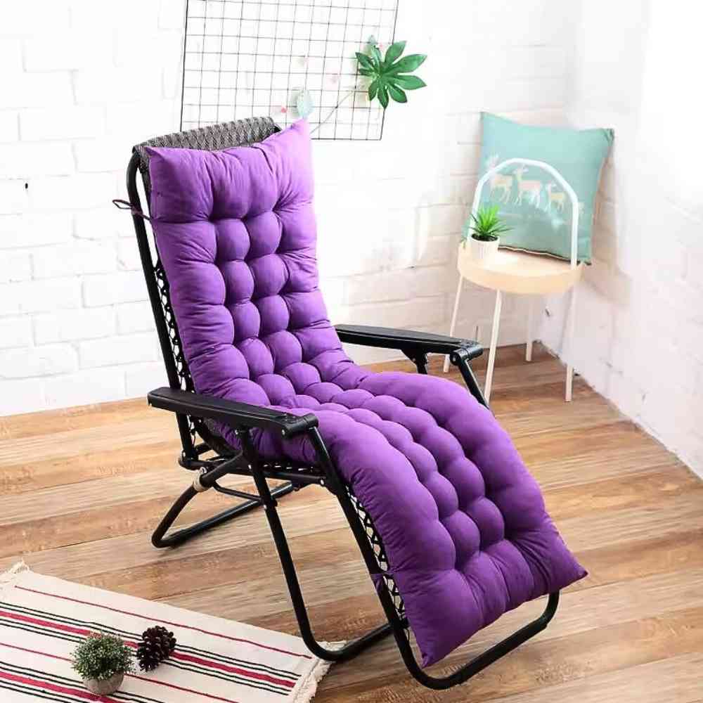 Coussin Chaise Longue violet en mode transat