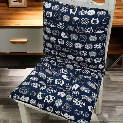 Coussin de Chaise avec Dossier​ bleu marine dans un salon de maison