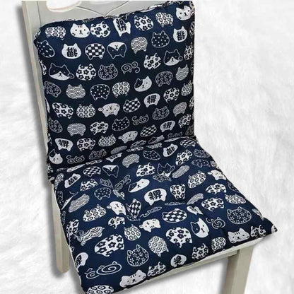 Coussin de Chaise avec Dossier​ bleu marine