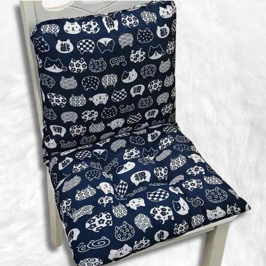 Coussin de Chaise avec Dossier​ bleu marine
