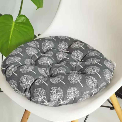 Coussin de Chaise Rond​ Arbre gris en maison