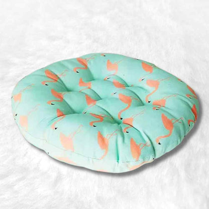 Coussin de Chaise Rond Flamant rose