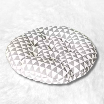 Coussin de Chaise Rond gris blanc
