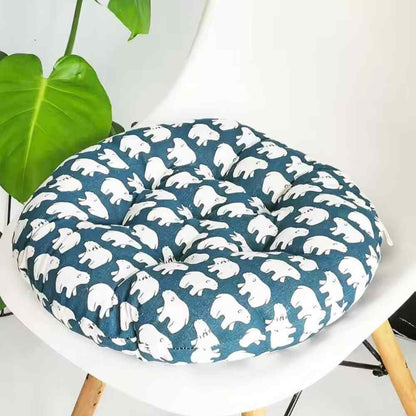 Coussin de Chaise Rond​ Ours bleu conçu pour la maison