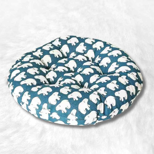Coussin de Chaise Rond​ Ours bleu