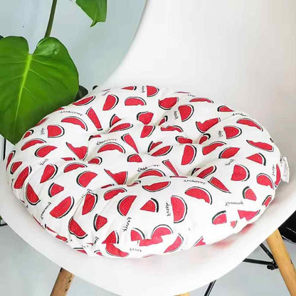 Coussin de Chaise Rond dans une maison avec le motif Pastèque