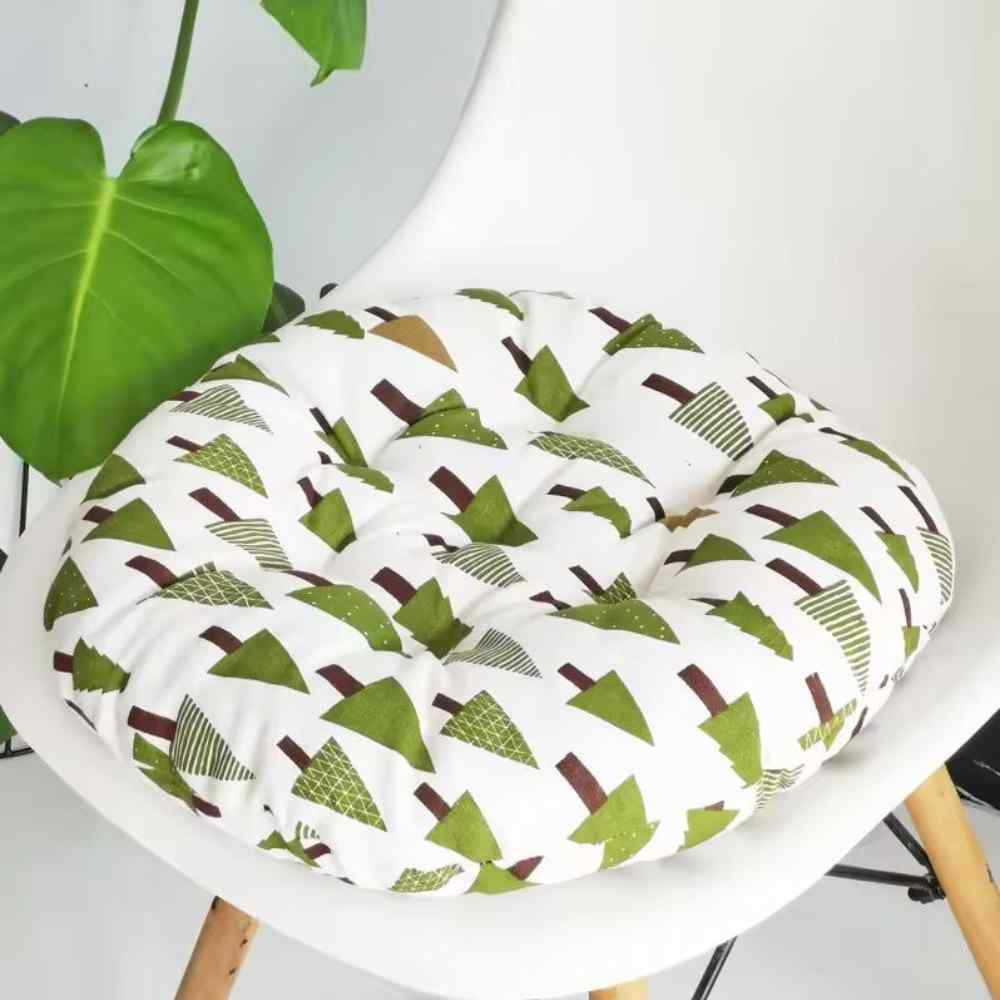 Coussin de Chaise Rond​ Sapin blanc dans une maison